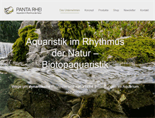 Tablet Screenshot of panta-rhei-aquatics.com